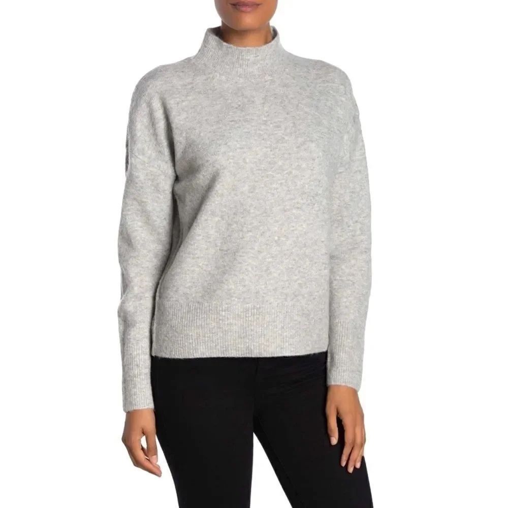 NWT M Magaschoni Mock Neck Drop Shoulder Sweater M